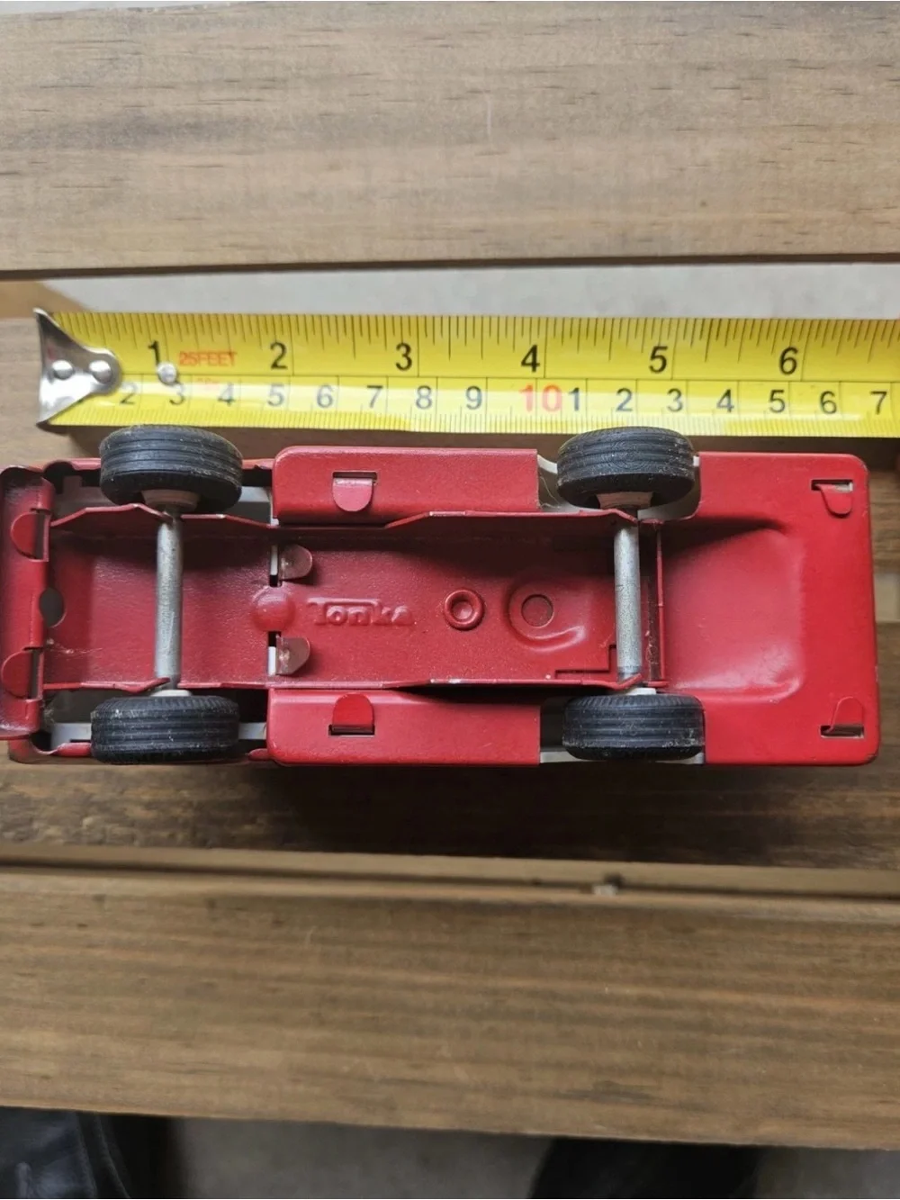 Vintage Tonka Pressed Steel Mini Fire Truck Red & White Rescue Engine 1969–1972